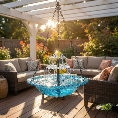 🎉 Special Offer Today Only!🐦Solar Cascade Hanging Bird Bath Fountain🎉