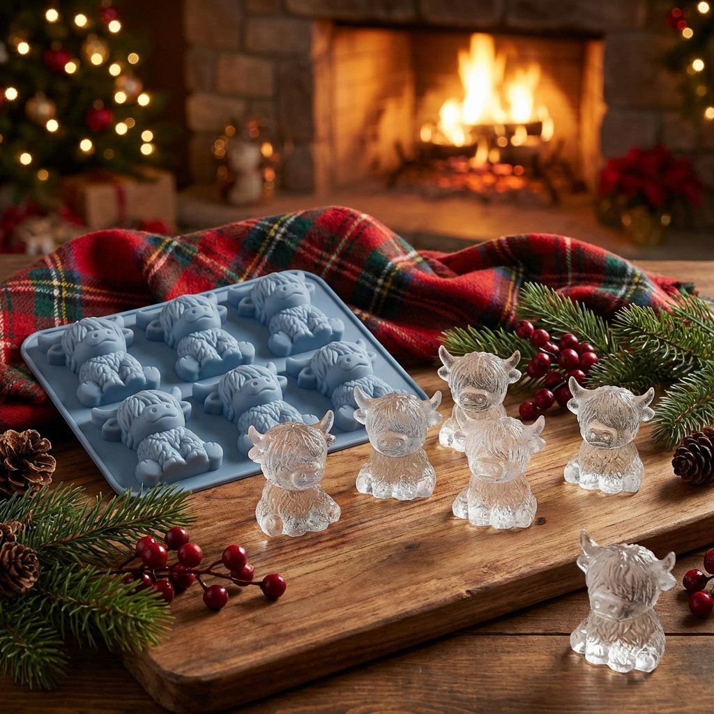 🔥LAST DAY SALE$ 9.99!!⚡50K+ SOLD!🐮 Mini Highland Cow Ice Cube Mold – Cute 3D Ice for Drinks, Parties & Gifts