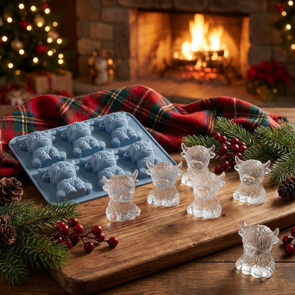 🔥LAST DAY SALE$ 9.99!!⚡50K+ SOLD!🐮 Mini Highland Cow Ice Cube Mold – Cute 3D Ice for Drinks, Parties & Gifts