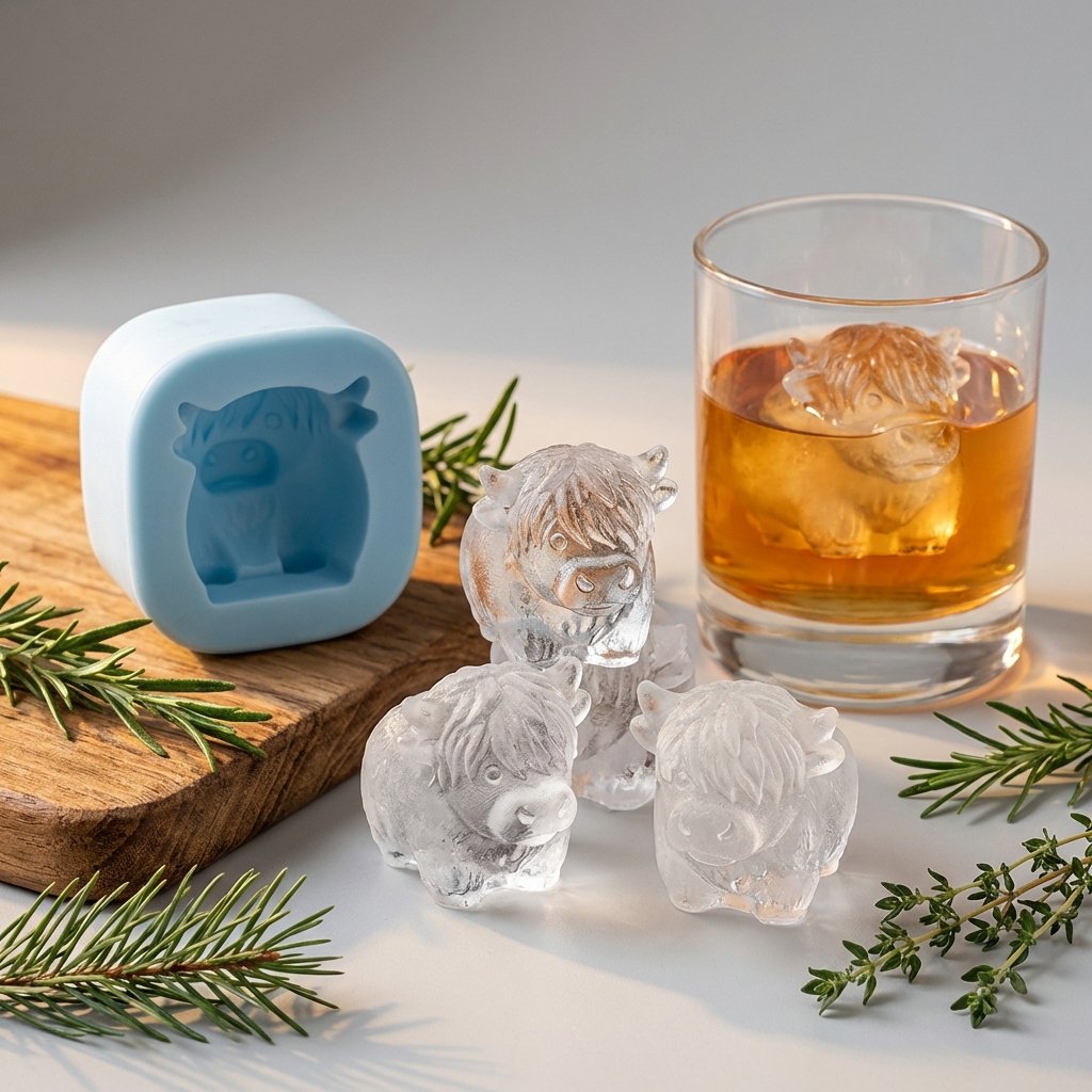 🔥LAST DAY SALE$ 9.99!!⚡50K+ SOLD!🐮 Mini Highland Cow Ice Cube Mold – Cute 3D Ice for Drinks, Parties & Gifts