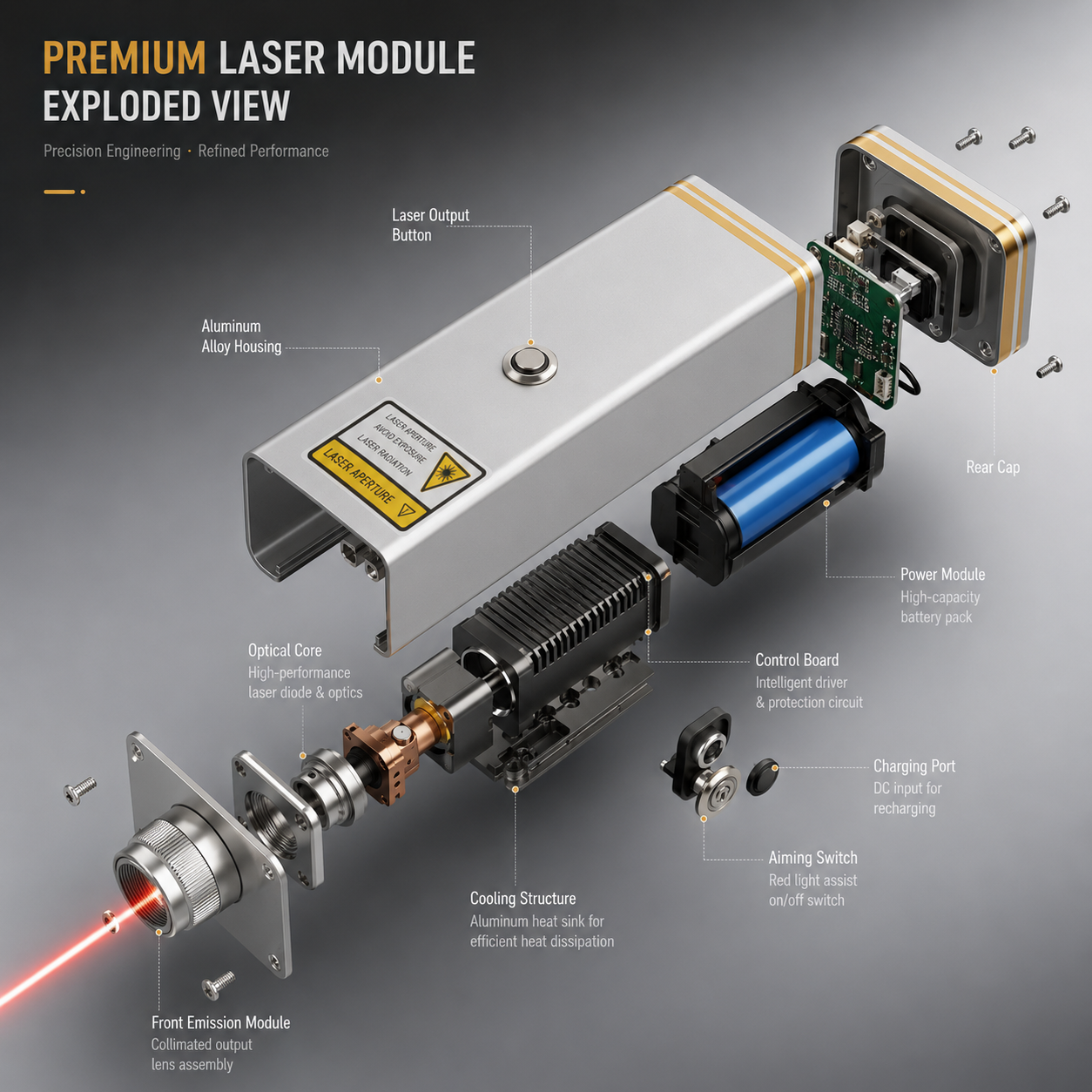🔥2026 Brand New “Shadow Samurai” 120W 900–1100nm Infrared Laser Cannon