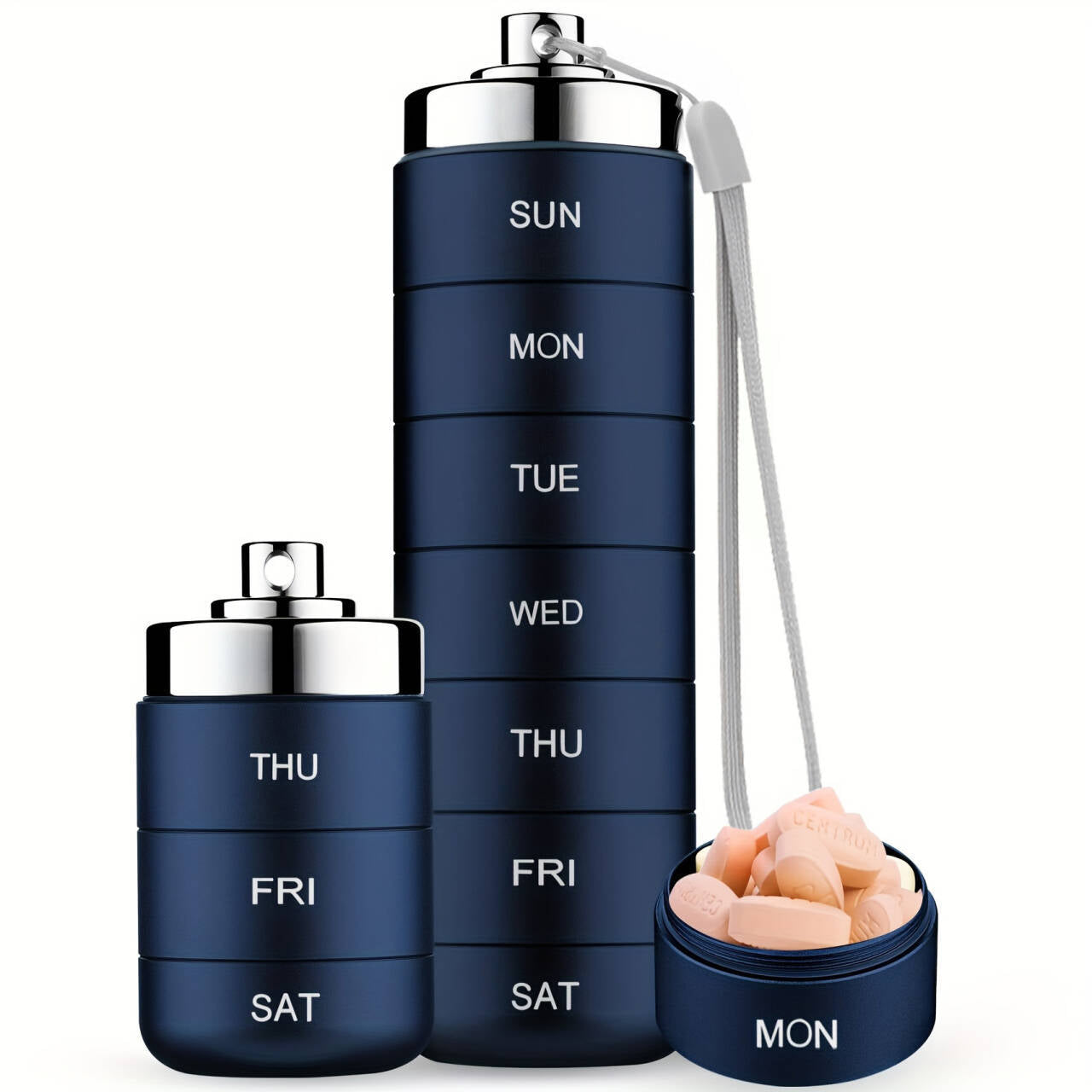 🚀 LIMITED OFFER 50% OFF – Shop Now! 🧳💊Metal Travel Pill Organizer