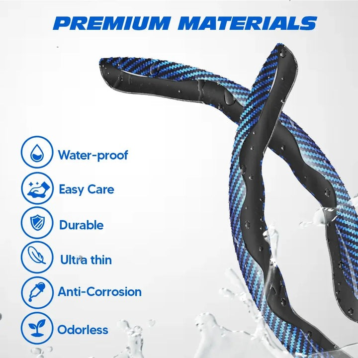 Carbon Fiber Silicone Anti-Slip Car Steering Wheel Cover Universal Fit