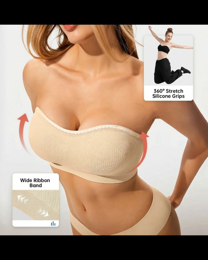👙Buy more save moreWomen’s💖 Wireless Bandeau Bra with Removable Straps