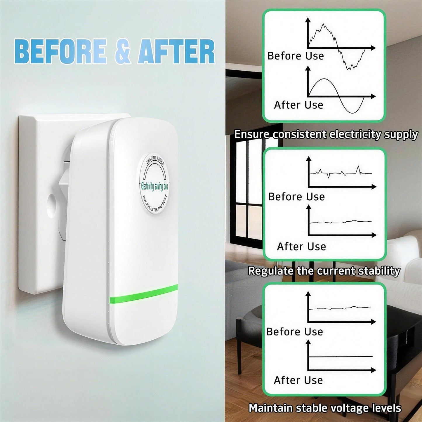 ⚡Last Day Sale Plug-In Power Box with US Plug ✨ Reduce Electricity Bill & Energy Waste