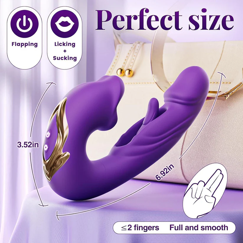 ❄️ LAST DAY 70% OFF 💋 2026 Upgraded Yagoo™ 4-in-1 Flapping & Licking Vibrator