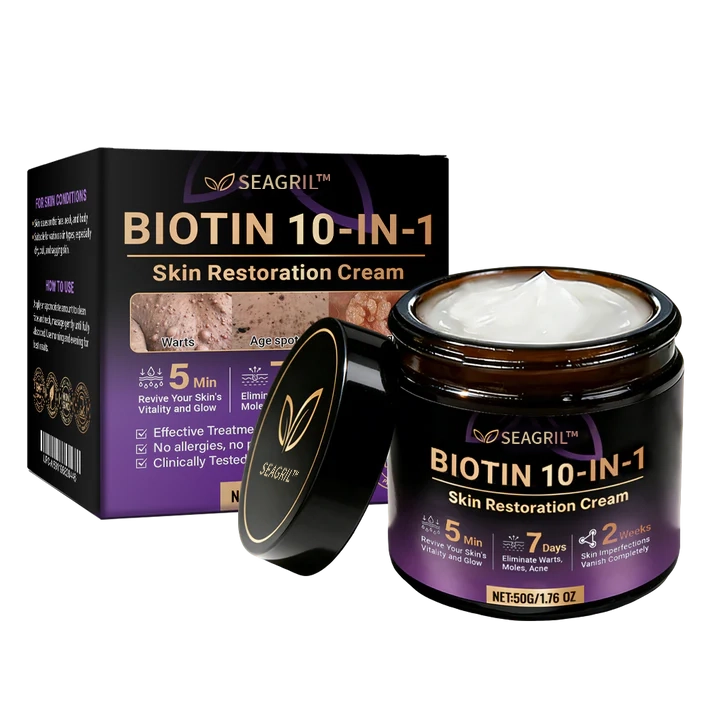 Made and Shipped from USA ✨SEAGRIL® Biotin 10-in-1 Skin Restoration Cream 🍀