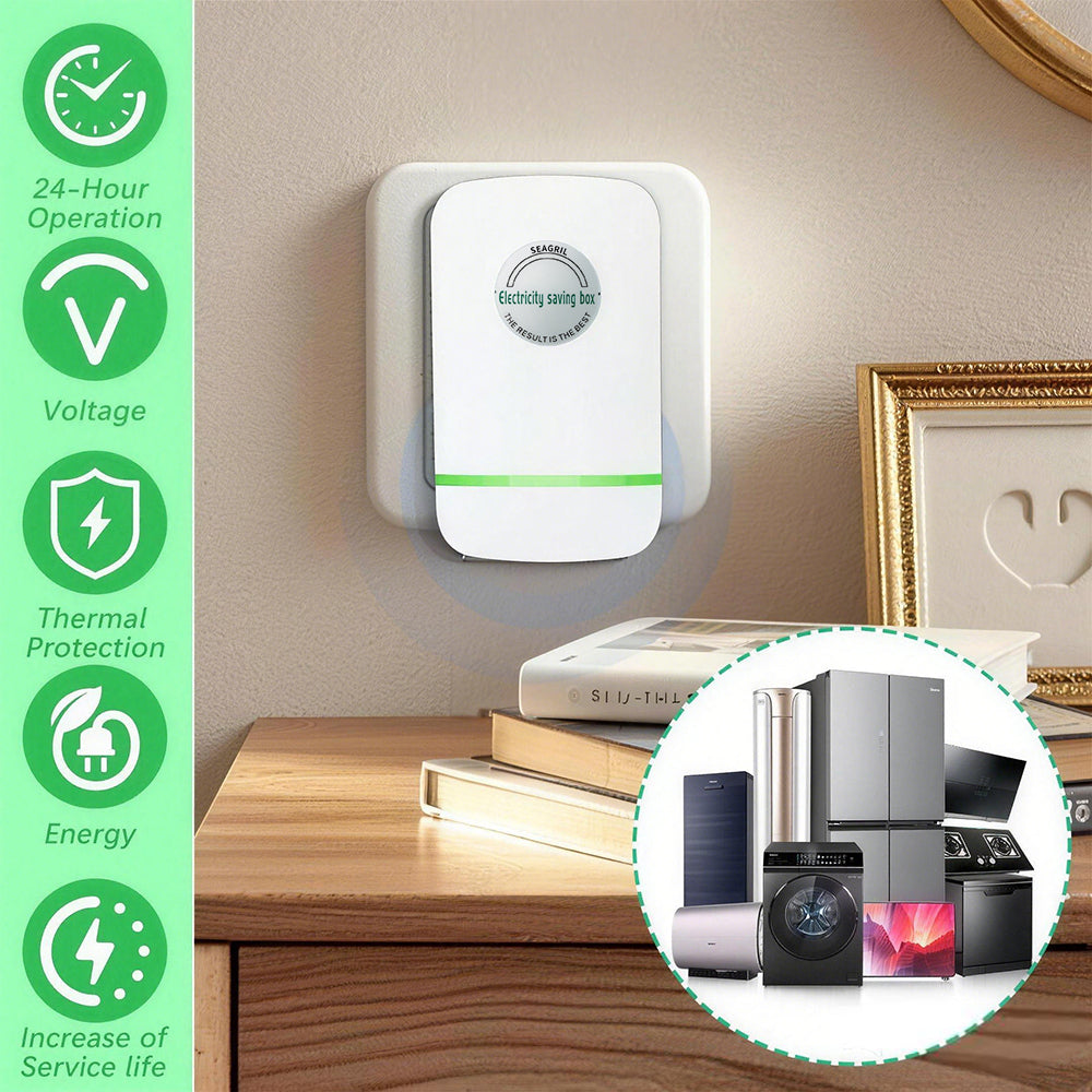 ⚡Last Day Sale Plug-In Power Box with US Plug ✨ Reduce Electricity Bill & Energy Waste