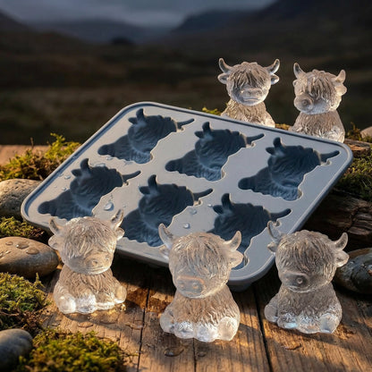 🔥LAST DAY SALE$ 9.99!!⚡50K+ SOLD!🐮 Mini Highland Cow Ice Cube Mold – Cute 3D Ice for Drinks, Parties & Gifts