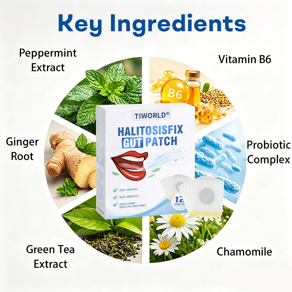 🔥Best Seller🔥Tiworld® HalitosisFix Gut Patch-Regulates intestinal flora and eliminates oral odor🎉Special limited-time discount