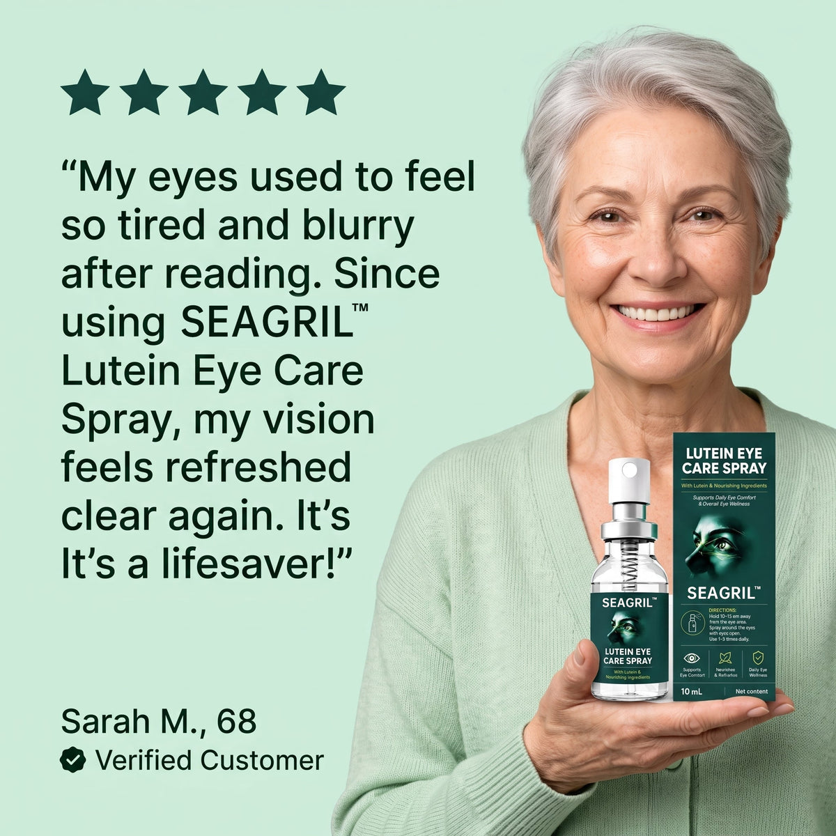 SEAGRIL™ Lutein Eye Spray-Lutein Eye Care Spray — 10-Second Daily Routine