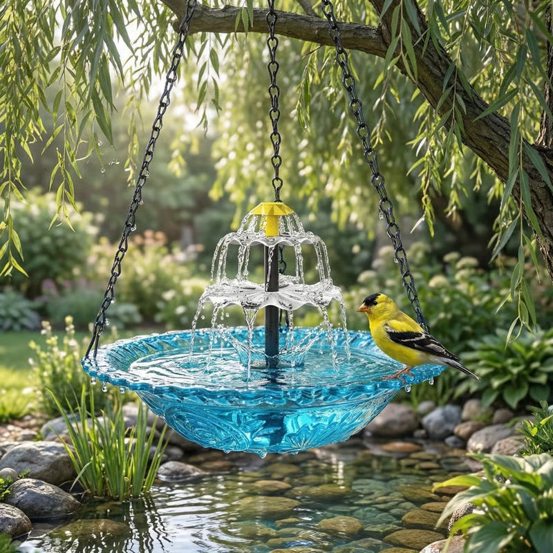 🎉 Special Offer Today Only!🐦Solar Cascade Hanging Bird Bath Fountain🎉