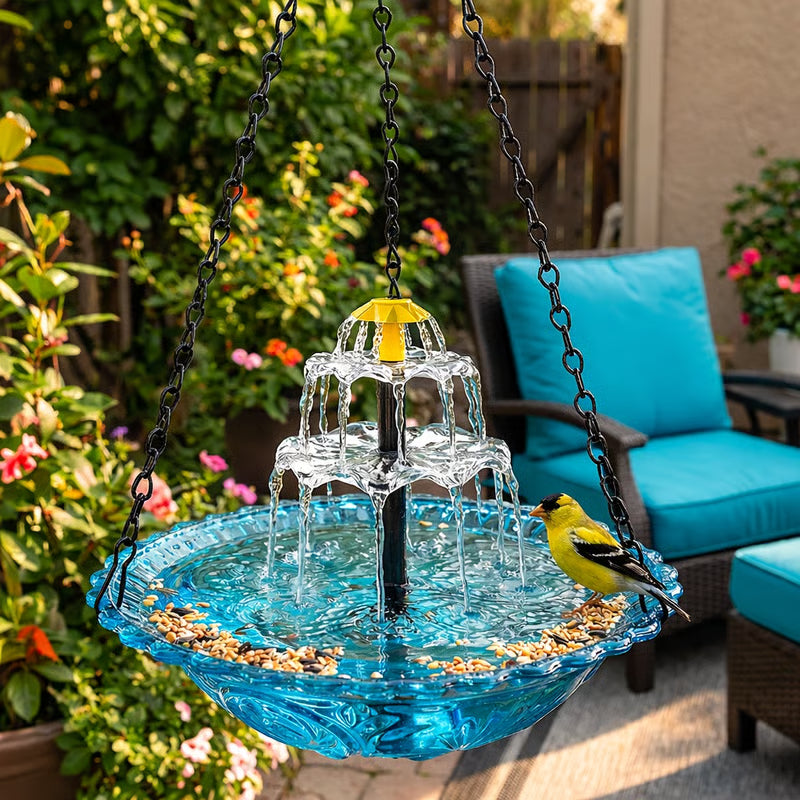 🎉 Special Offer Today Only!🐦Solar Cascade Hanging Bird Bath Fountain🎉