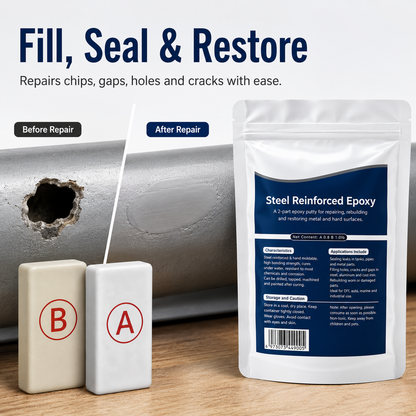 💥SAVE 50% NOW🏠Tiworld® Steel Reinforced Epoxy Repair Putty — Universal Glue for Metal, Wood, Plastic