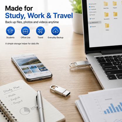 ⚡ 2026 2-in-1 USB C Pendrive – High-Speed Memory for Students & Office