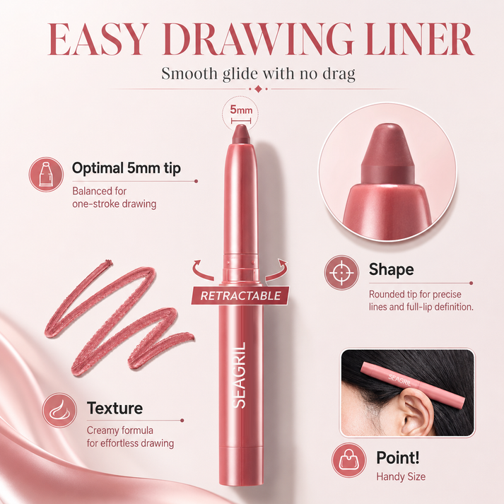 Easy Glide Lip Liner — Creamy, Blendable Color with Smooth Application, Summervibes