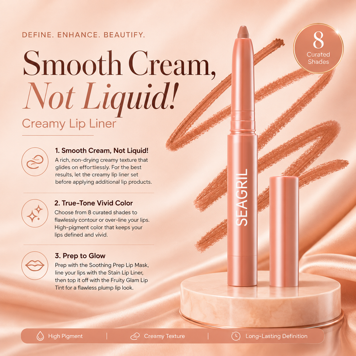 Easy Glide Lip Liner — Creamy, Blendable Color with Smooth Application, Summervibes