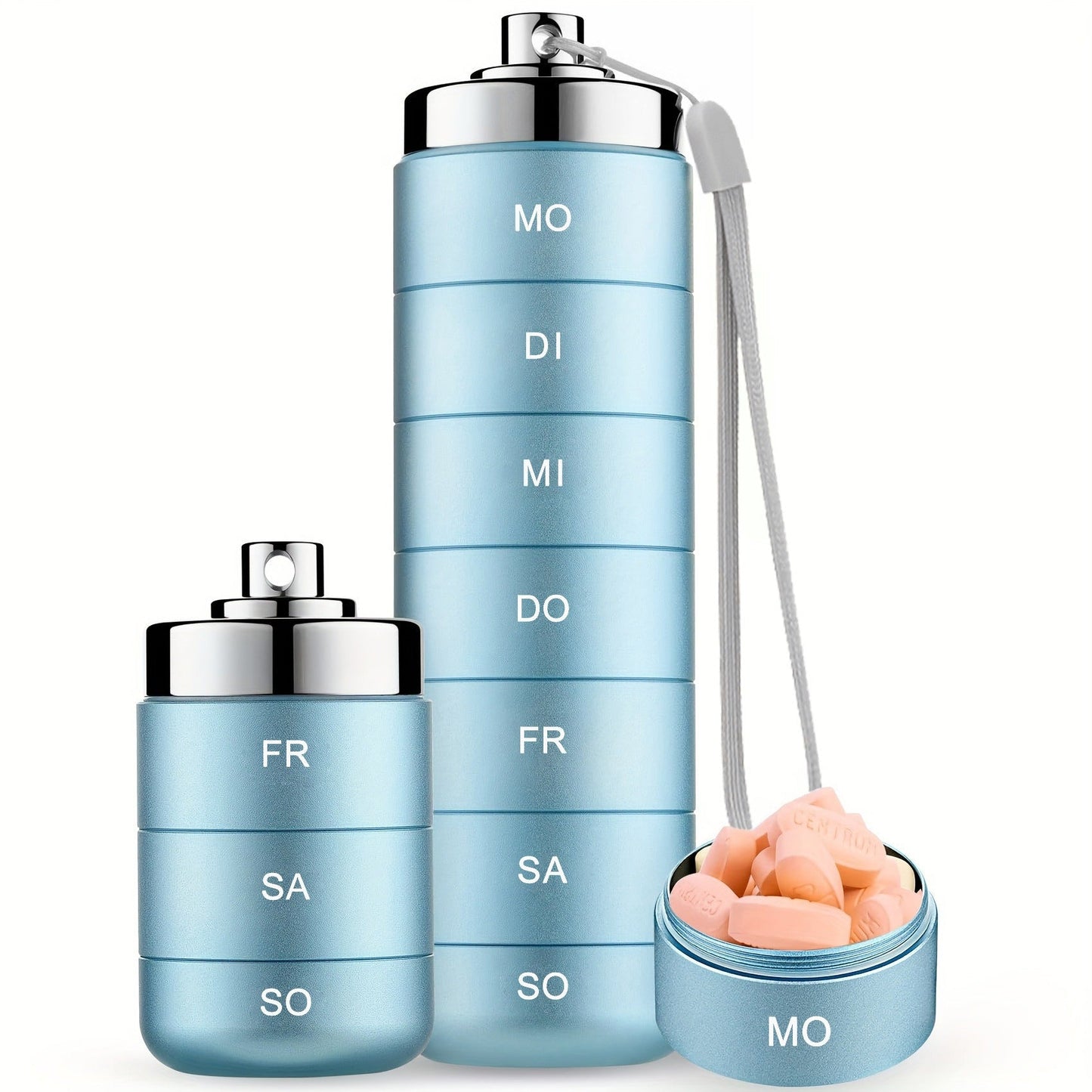 🚀 LIMITED OFFER 50% OFF – Shop Now! 🧳💊Metal Travel Pill Organizer
