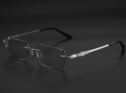 🔥Metal Frameless Highgrade Reading Glasses - Blocks Blue Light, Radiation, and ultraviolet rays, Relieves Eye Fatigue👓️