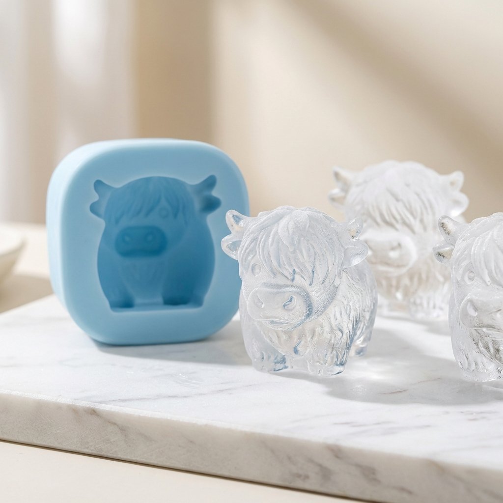 🔥LAST DAY SALE$ 9.99!!⚡50K+ SOLD!🐮 Mini Highland Cow Ice Cube Mold – Cute 3D Ice for Drinks, Parties & Gifts
