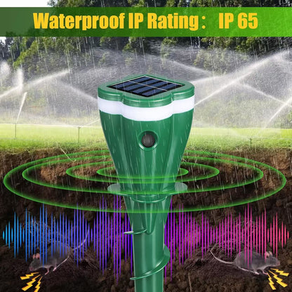 🌸Spring Sale 50% OFF☘️Solar Powered Waterproof Screw Mole Repellent
