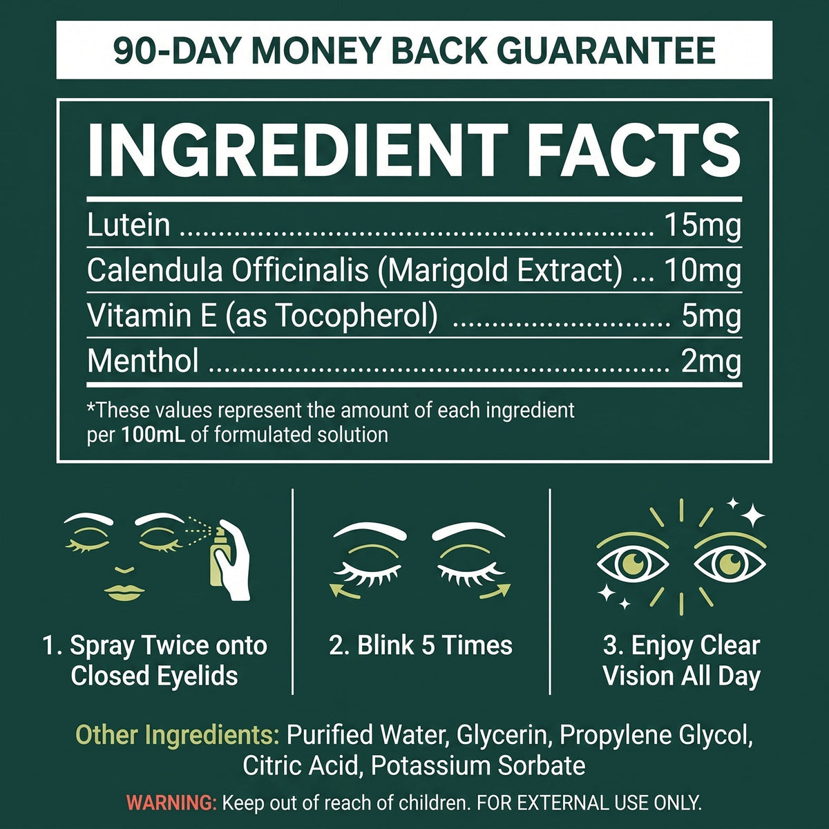 SEAGRIL™ Lutein Eye Spray-Lutein Eye Care Spray — 10-Second Daily Routine