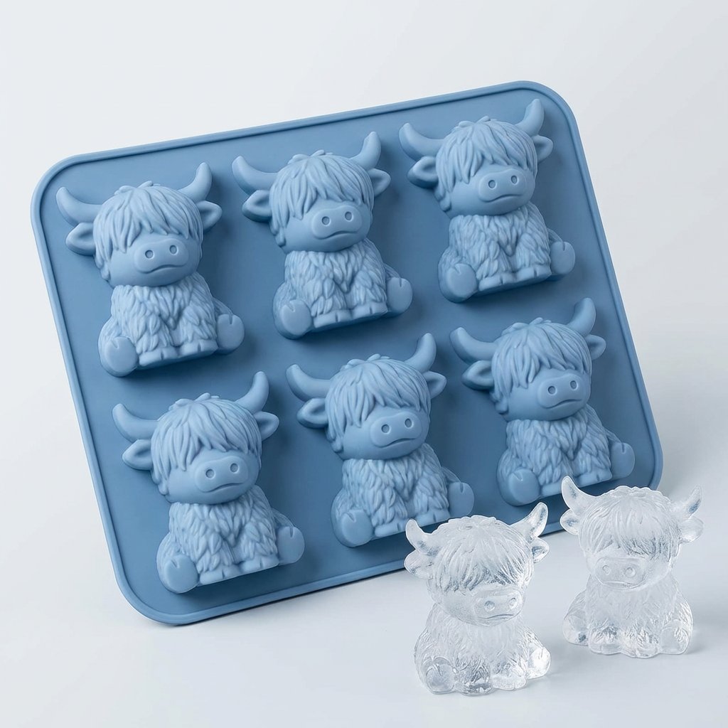 🔥LAST DAY SALE$ 9.99!!⚡50K+ SOLD!🐮 Mini Highland Cow Ice Cube Mold – Cute 3D Ice for Drinks, Parties & Gifts