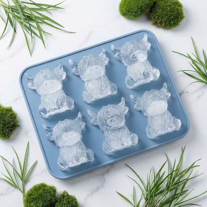 🔥LAST DAY SALE$ 9.99!!⚡50K+ SOLD!🐮 Mini Highland Cow Ice Cube Mold – Cute 3D Ice for Drinks, Parties & Gifts