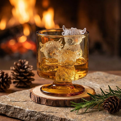 🔥LAST DAY SALE$ 9.99!!⚡50K+ SOLD!🐮 Mini Highland Cow Ice Cube Mold – Cute 3D Ice for Drinks, Parties & Gifts