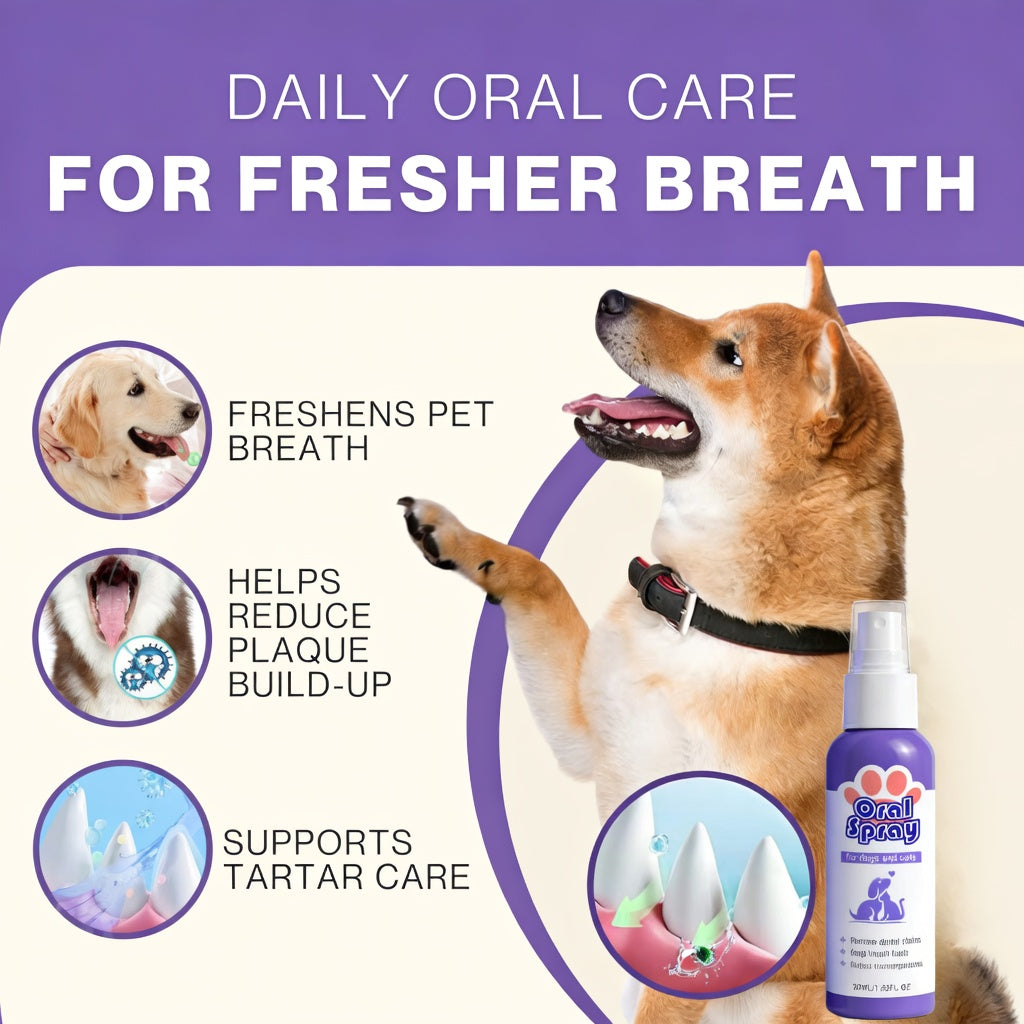 Tiworld® Pet Oral Spray ✅ Freshen Breath, Remove Tartar & Promote gum regeneration, stabilize teeth 🦷-$AC