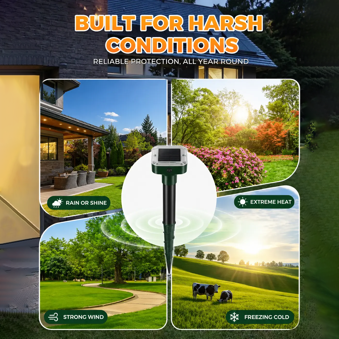 🌸Spring Sale 50% OFF☘️Solar Powered Waterproof Screw Mole Repellent