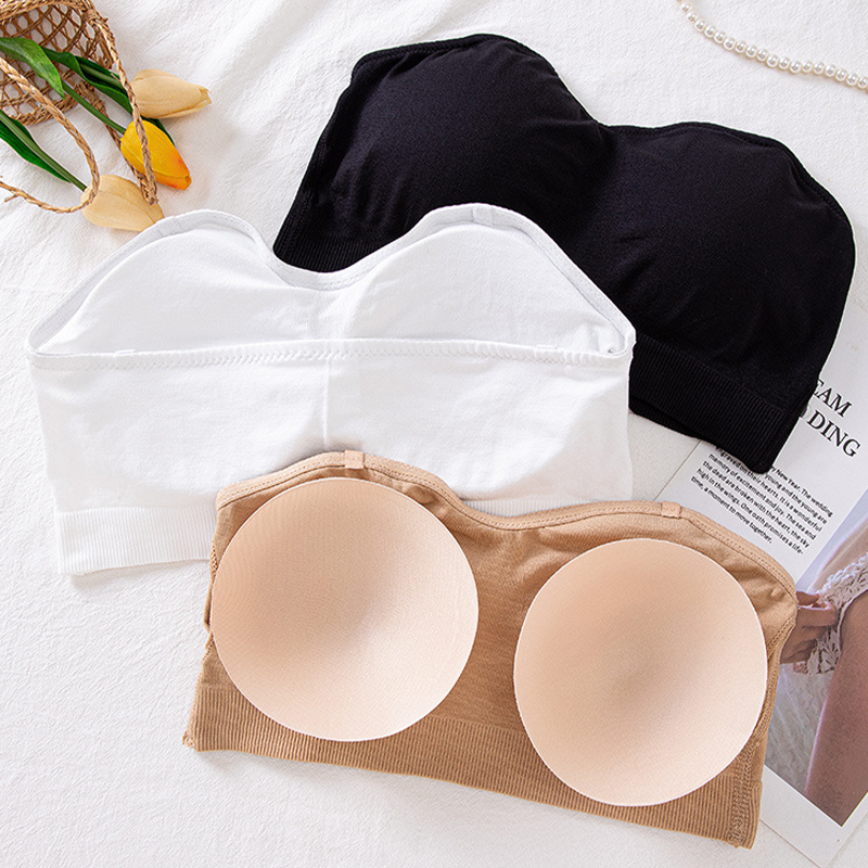 👙Buy more save moreWomen’s💖 Wireless Bandeau Bra with Removable Straps